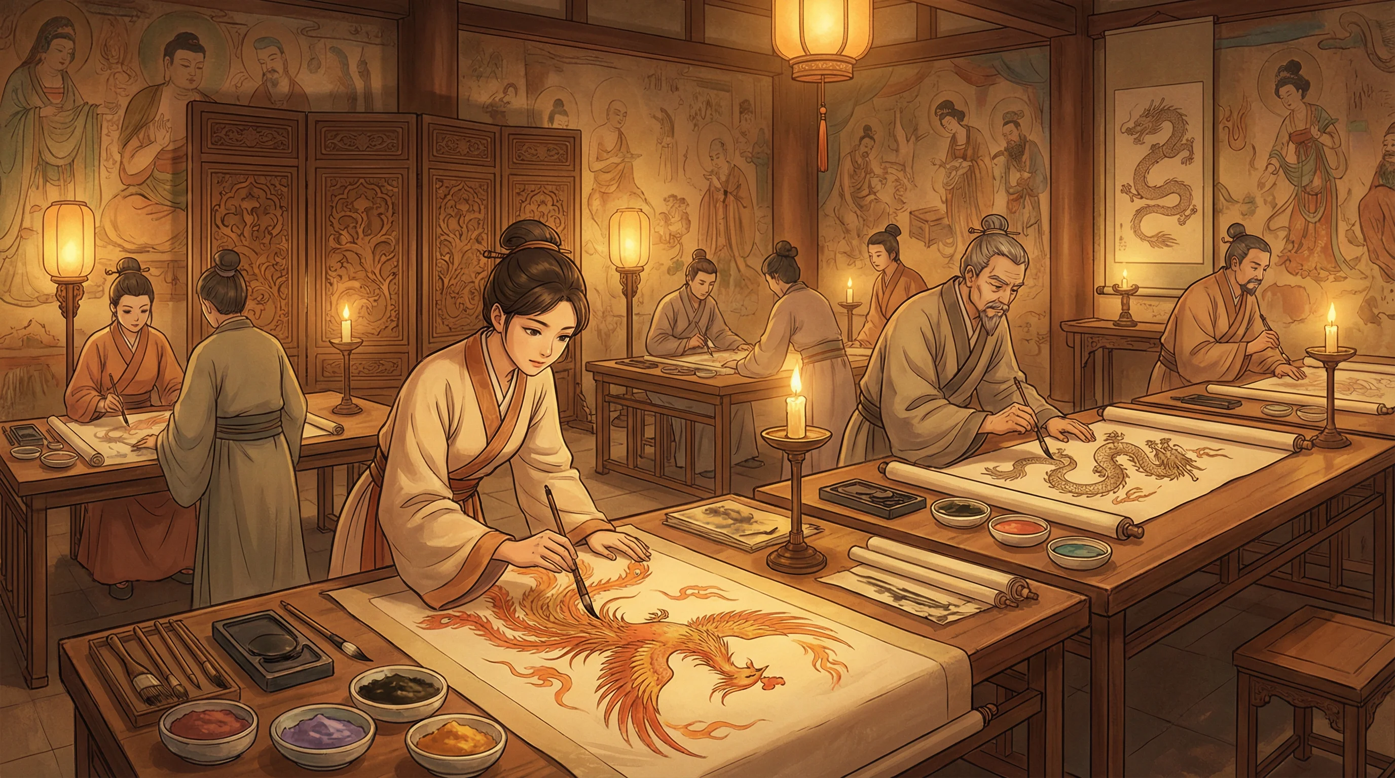 画师入驻 - 扫一扫寒假作业答案 国风动漫画师